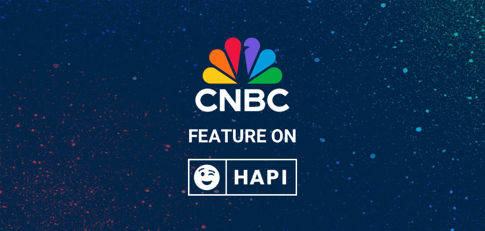 CNBC logo with text Feature on HAPI